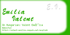 emilia valent business card